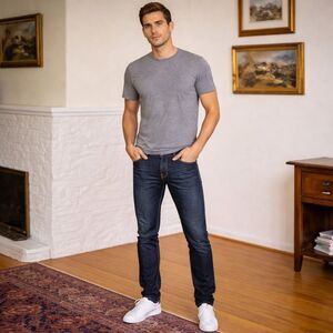 Nudie Jeans Thin Finn Dry Indigo Dips